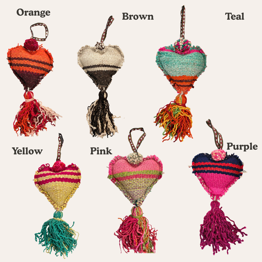 Boho Woven Heart Charm