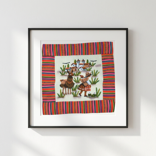 Handmade Peruvian Pillow Cover | Embroidered Cushion Cover | Boho Textile Wall Decor