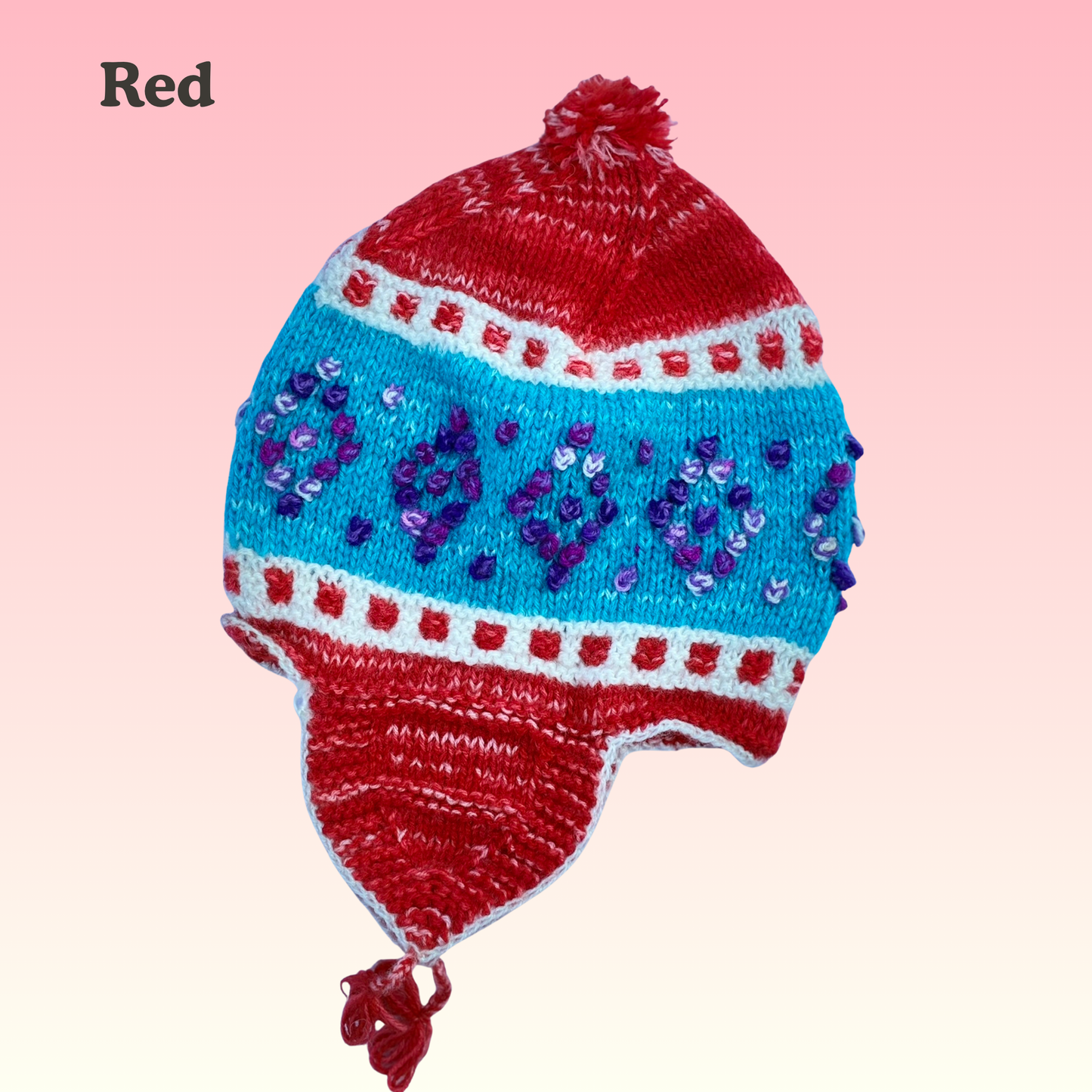 Kids Hand Knit Chullo Hat