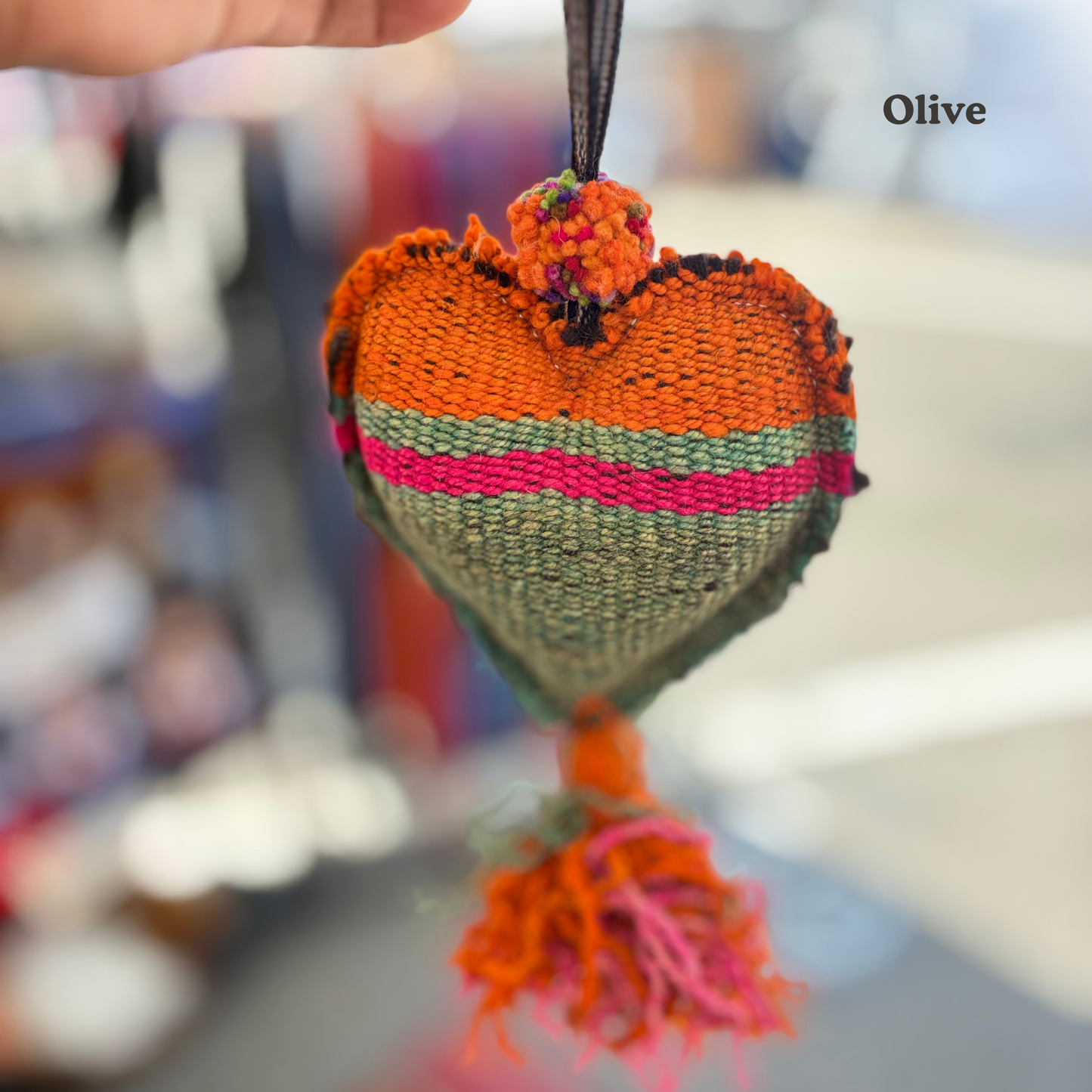Boho Woven Heart Charm