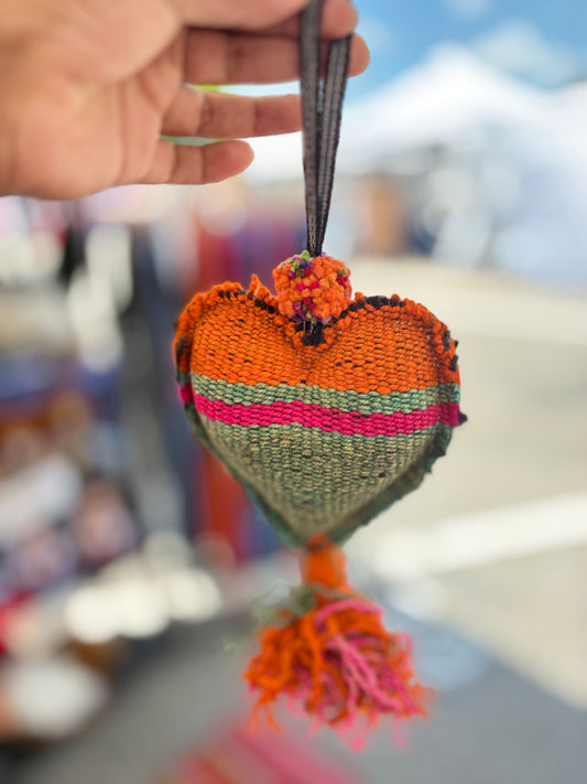 Boho Woven Heart Charm