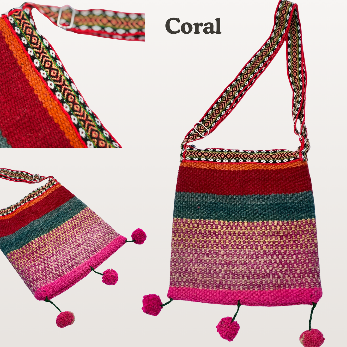 Pom Pom Crossbody Bag