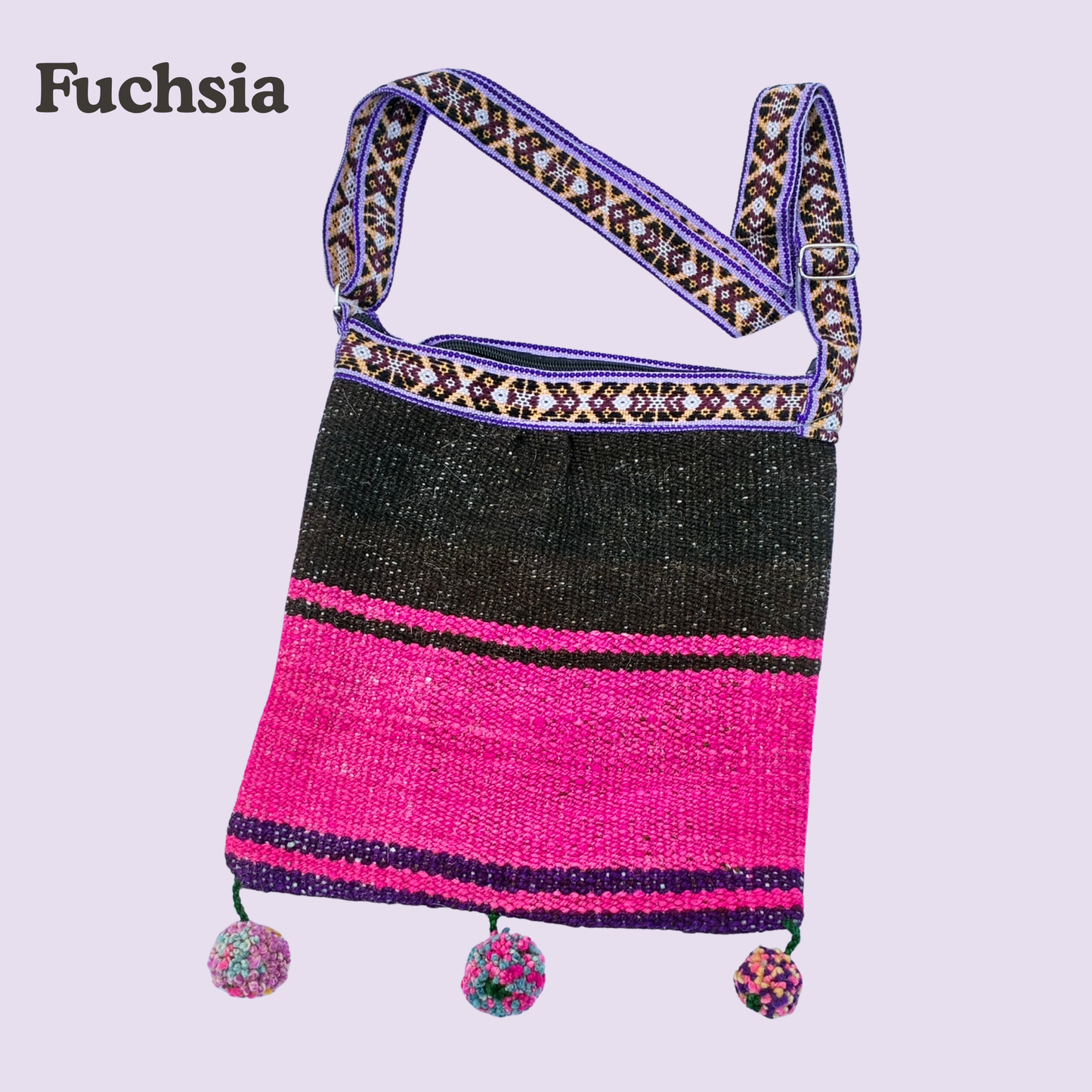 Pom Pom Crossbody Bag
