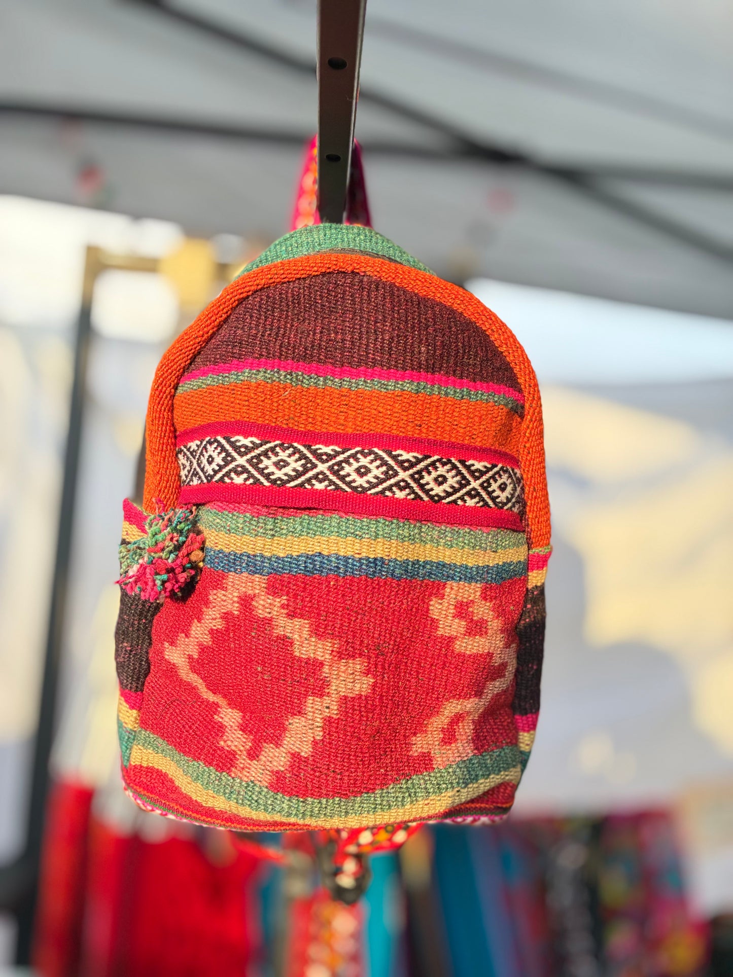 Handwoven Peruvian Manta Backpack